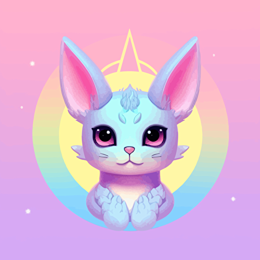 visual identify manual, branding guide, kuromi logo, vectorial art, rainbow, light pink, lavander, light blue, pastel colors, aesthetic