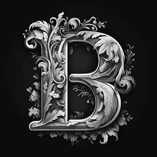 create a nice shape from letter D and N. Black and white, vector