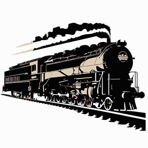 a simple line vector drawing silhouette of theside profile of the big boy train 4014
