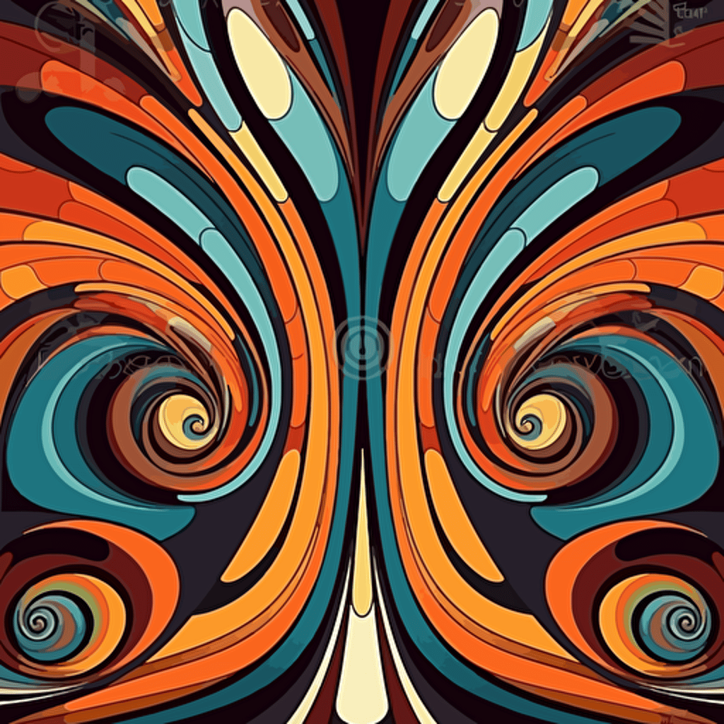 symmetry background image , 70's funk , poster design , groovy , high detailed , nopeople , vector art