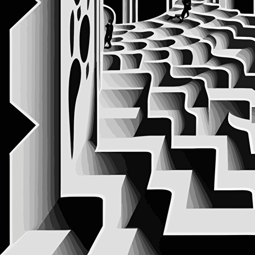 vector illustration of an escher design