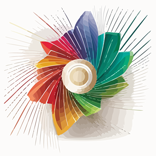 visualization of electromagnetism, colorful, simple, vector, line, white background