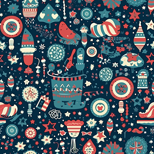 2d vector art fourth of july pattern