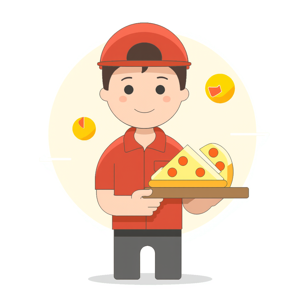 a pizza delivery person
