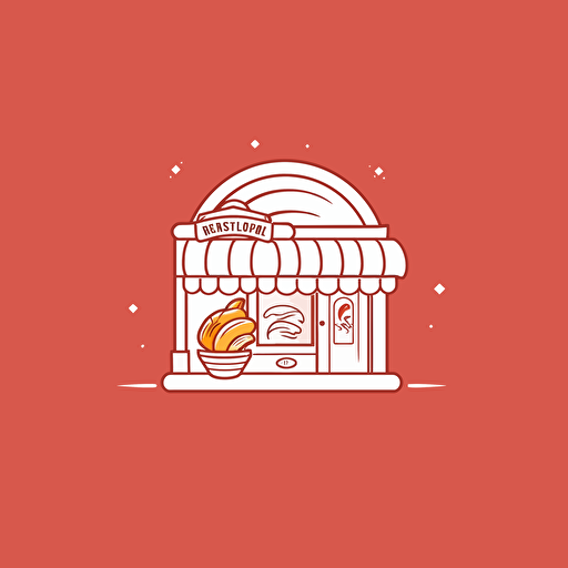 Single continuous line drawing of stylized sweet online croissant cake shop logo label. Emblem pastry store concept. Modern one line draw design vector illustration for cafe or food delivery service