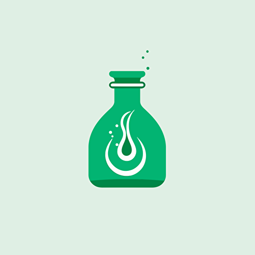 vector pharmacy logo, minimalist green and white logo, simple