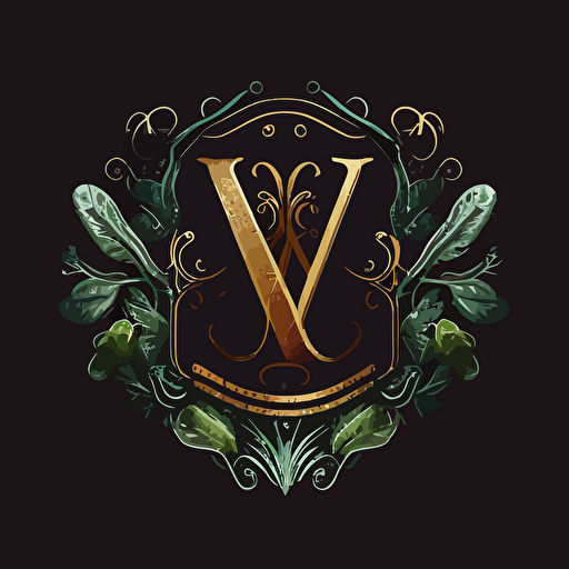 an elegant monogram, Sans Serif, vector logo, symbolizing nutrition, work outs and healthy foods –v 5