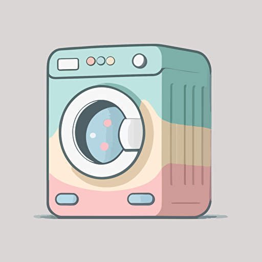 laundry, icon, pastel, white background, vector