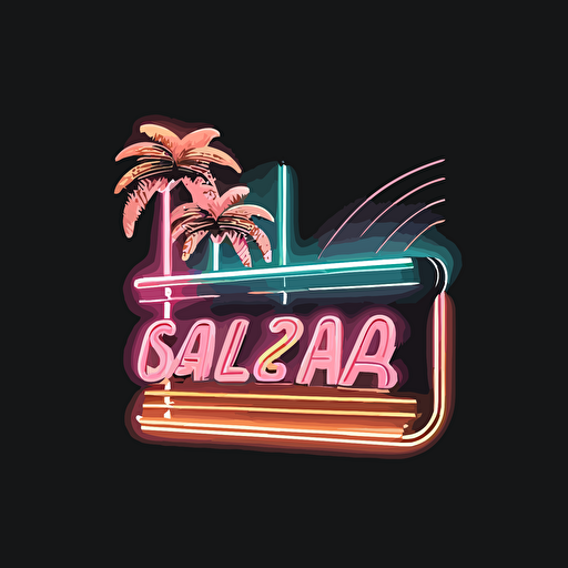 simple, vector art, vector, vector logo, 2d, bar signs no text , Pastel, Neon