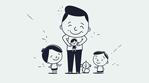 Cartoon vector art about being special, minimalistic, white