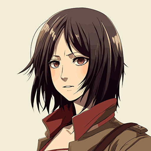 Mikasa Ackerman, anime attack of the titans, vector