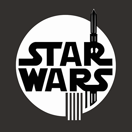 all black clean vector star wars jedi white background