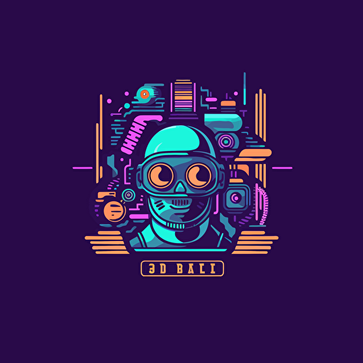 logo design about TV show which talk about movies, branding logo, simple logo, creative logo, vector logo, simple colors, minimalist, movies, games, cyberpunk style