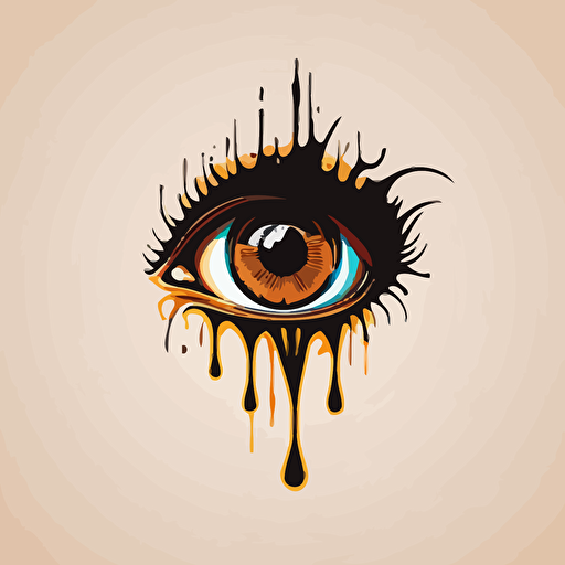 Eye Scream Design, vector logo, minimalistic