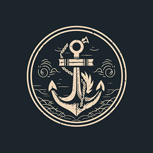 logo, vector arts, minimalist, clean SVG, the anchor serving as both a guiding light and a potentially limiting force