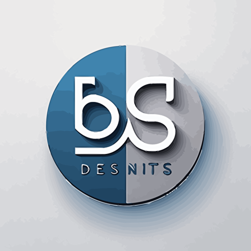 66ds, logo design, simple, minimalist, smooth, architecture, vector, blue and gray