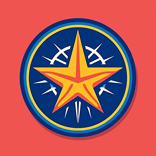 nba team logo, flat design, blue stake, vector render