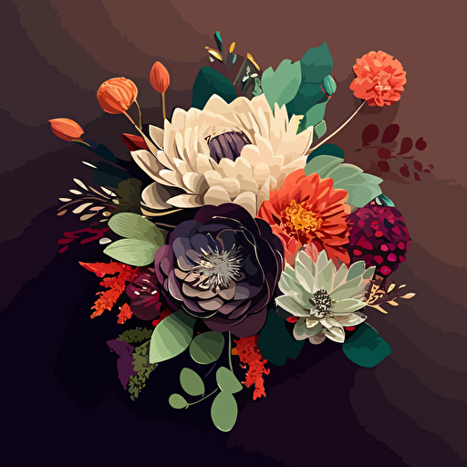 flower composition vectoriel display