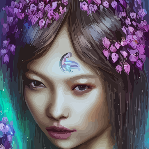 portrait seductive lalisa manobal celestial goddess futuristic pearlescent holographic captivating look inside future fighter sci fi fantasy intricate lush garden spaceship sakura season flowers kyoto japan elegant human anatomy royal green nature light highly detailed digital painting artstation concept art smooth sharp focus illustration art ryan meinerding masterpiece 3d blender