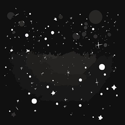 a minimalist black vector art of stars and dust thats a repeatable tilable image