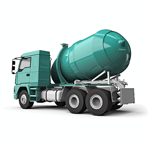 concrete mixer truck with barrel, vivd colors, vector