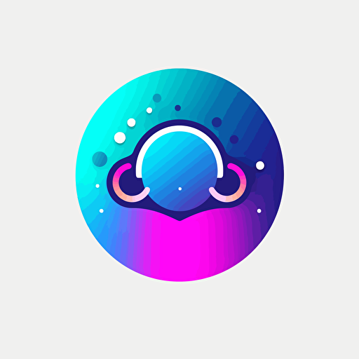 simple vector logo for AI assistant app, abstract, 2 colour