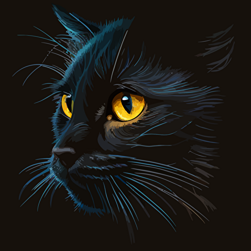 a black cat, vector