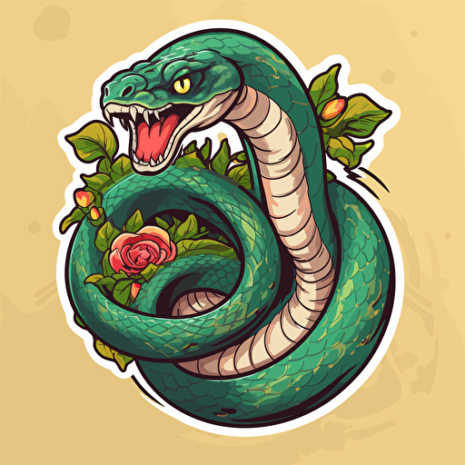 vector snake sticker