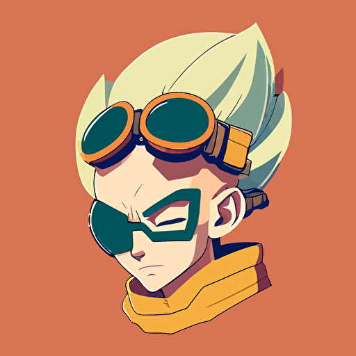 Scouter contact dragon ball , vectorial minimalist
