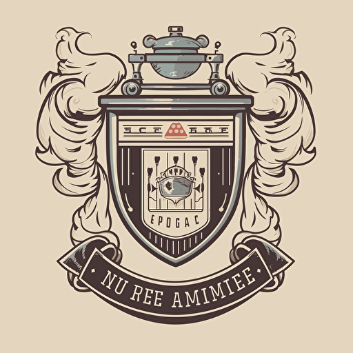 an illustrative vector coat of arms for an appliance company