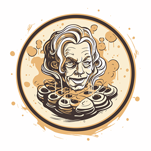 whipped waffles logo, vectorized image