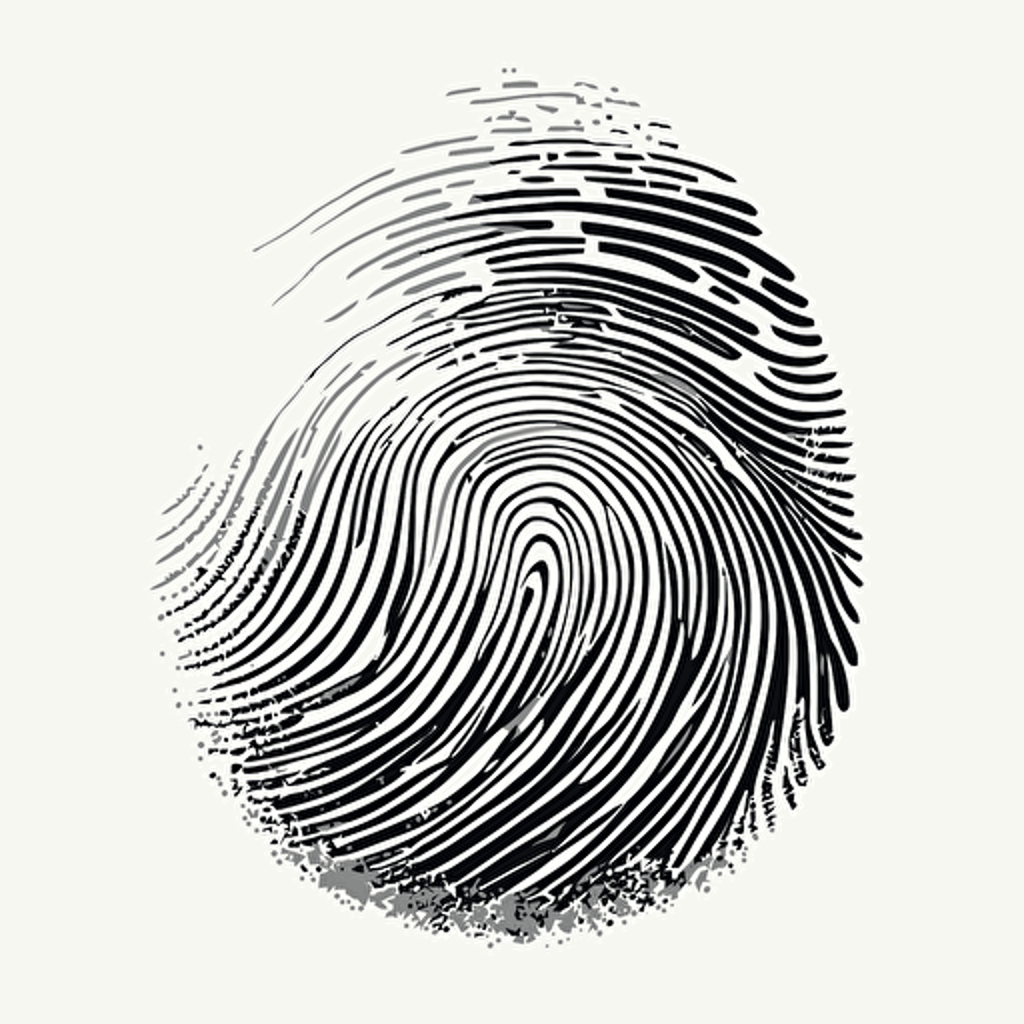 Digital Fingerprint, vector, illustrator, white background