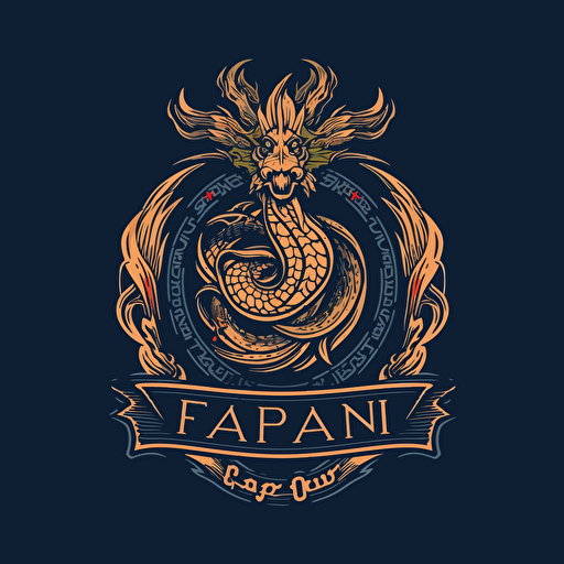 paris saint germain logo with a blue dragon spittin fire, clean, art vector