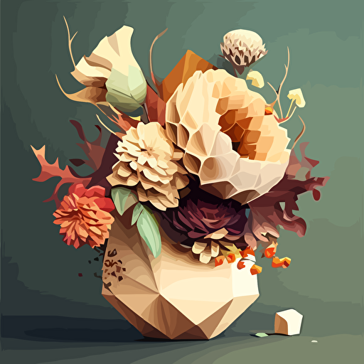 flower composition vectoriel display