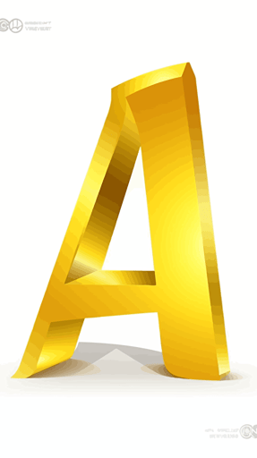 image for a double lined letter A vector image
