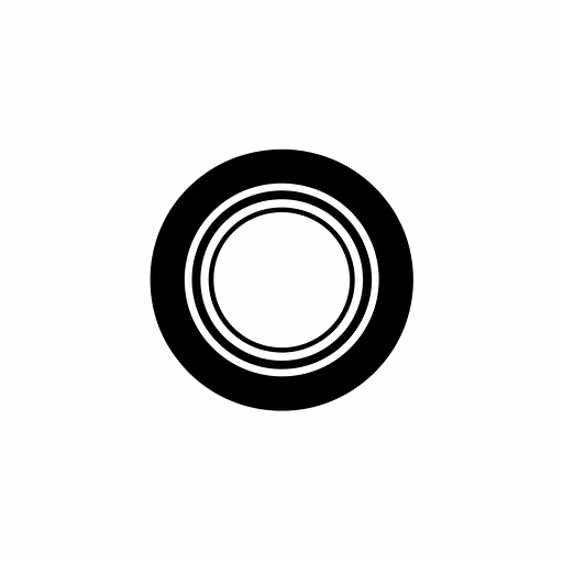 Create a minimalistic logo with a vector image of a circle. No text on a white background.
