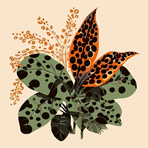 leopard plant, vector design style