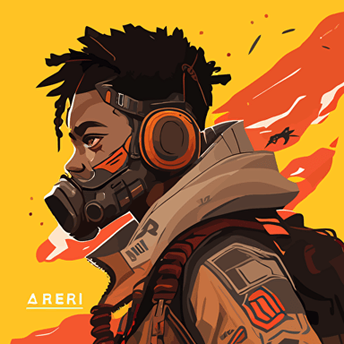 vector illustration, mozambique of apex legends