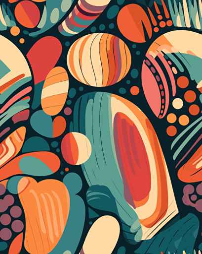 a vector art of pills, 60's inspired