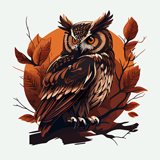 a vector image of an owl. Logo design