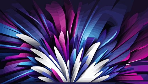 stage visuals vector of sharp abstract purple and blue gradient shapes
