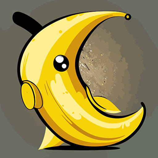 an anthropomorphic banana , vector art