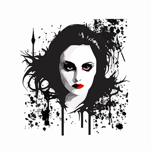 icon, goth, white background, vector