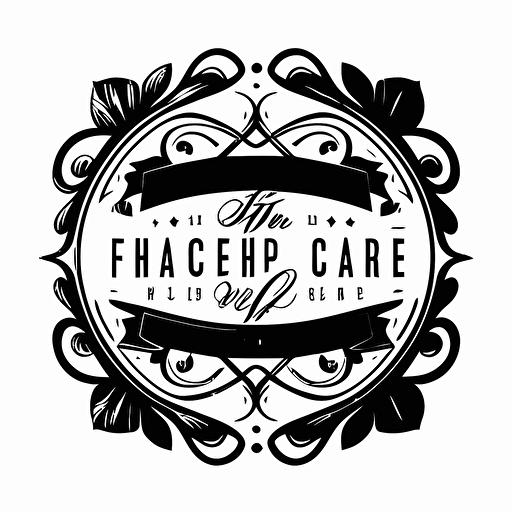 a vectorised black and white logo for a party company