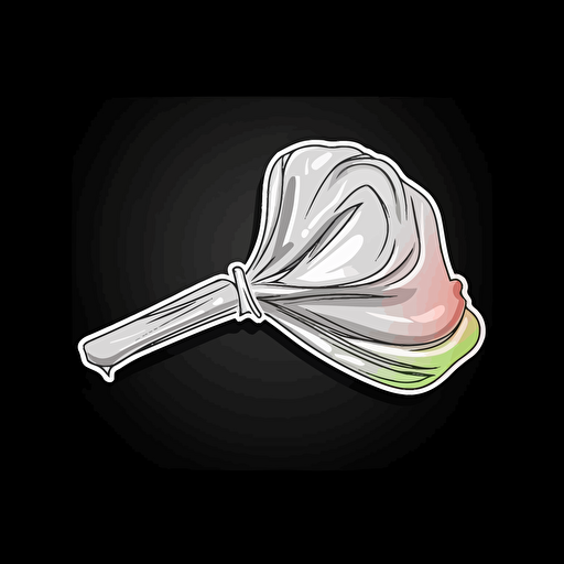 sticker, piece of gum, funny, contour, vector, black background