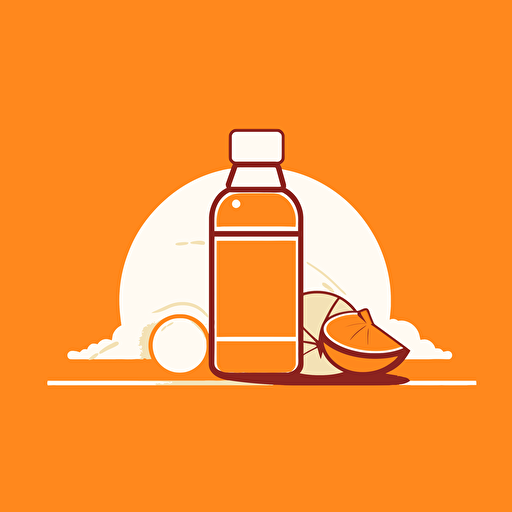 vector logo, sports massage company, orange on a solid orange background. on a drinks mat –no text