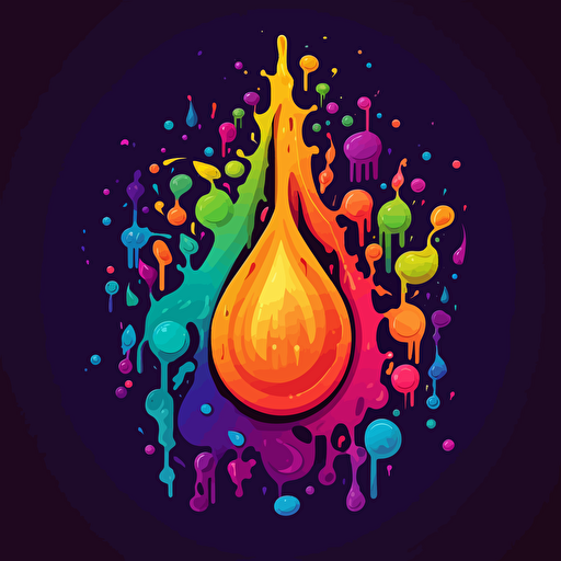 vector art of colorful microbes in a drop of water