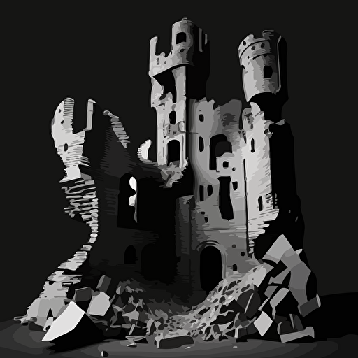 "C:\Users\c-gra\OneDrive\Documents\Cameron\GPT\Images\bricks-castle.jpg" cast black and white, lots of vectors
