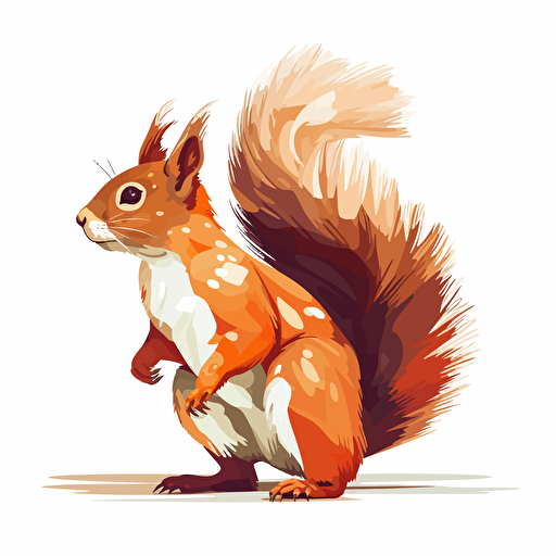 vector squirrel white background