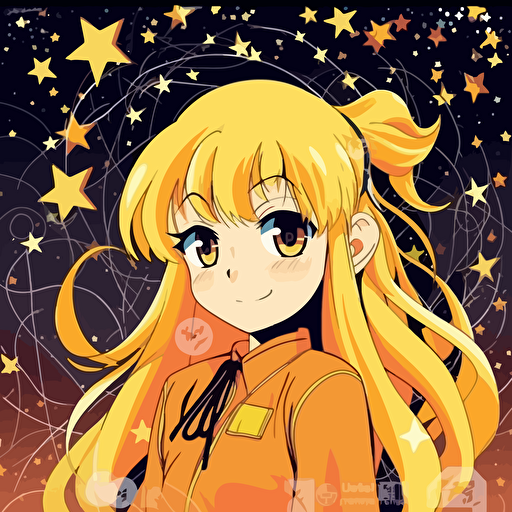 star background cartoon anime, Vector illustration